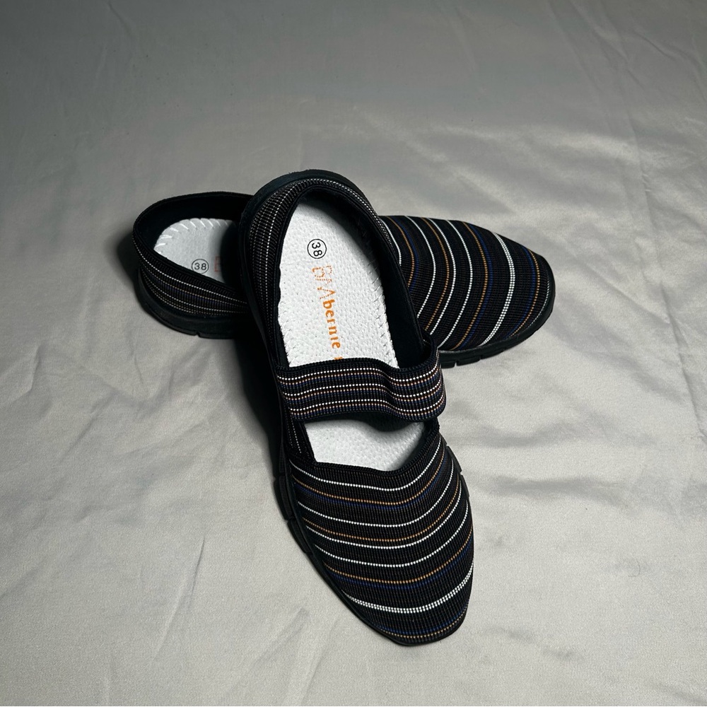 Bernie Mev Mary Jane Stretchy Slip-on Multicolor Striped EU 38 US 6.5-7